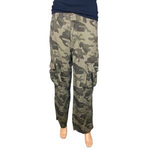 Premier International Cargo Pants Gorpcore Camo Ripstop Pockets Vtg Adult 30x30